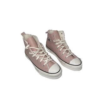 Converse All Star - Dusty Rose Pink- Fur Lined - High Tops Shoes - Size 6